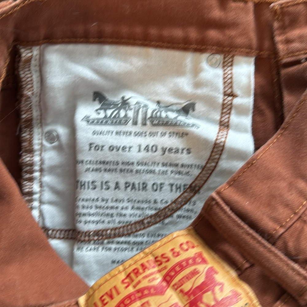 Men’s Levi’s Rust Colored 510 Skinny Jeans 33/30 - Picture 5 of 7